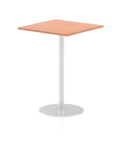 Dynamic Italia 800mm Poseur Square Table Beech Top 1145mm High Leg ITL0340