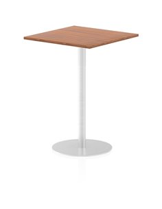 Dynamic Italia 800mm Poseur Square Table Walnut Top 1145mm High Leg ITL0341
