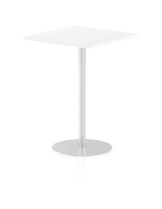 Dynamic Italia 800mm Poseur Square Table White Top 1145mm High Leg ITL0342