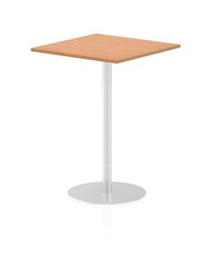 Dynamic Italia 800mm Poseur Square Table Oak Top 1145mm High Leg ITL0344