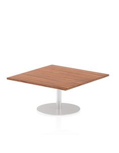 Dynamic Italia 1000mm Poseur Square Table Walnut Top 475mm High Leg ITL0347