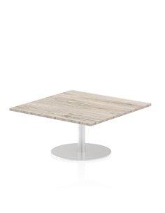 Dynamic Italia 1000mm Poseur Square Table Grey Oak Top 475mm High Leg ITL0351