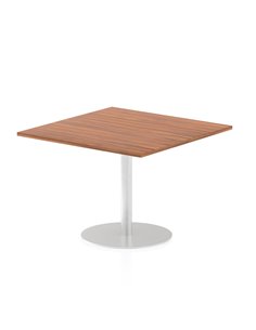 Dynamic Italia 1000mm Poseur Square Table Walnut Top 720mm High Leg ITL0353