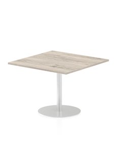 Dynamic Italia 1000mm Poseur Square Table Grey Oak Top 720mm High Leg ITL0357