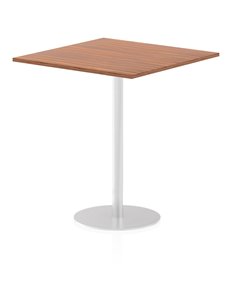 Dynamic Italia 1000mm Poseur Square Table Walnut Top 1145mm High Leg ITL0359