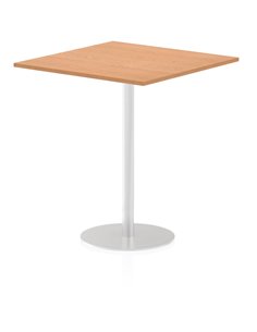 Dynamic Italia 1000mm Poseur Square Table Oak Top 1145mm High Leg ITL0362