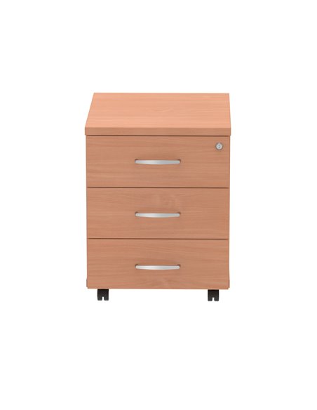 Dynamic Impulse 3 Drawer Mobile Pedestal Beech I000065 - pic 79348 | FastDaddyshop