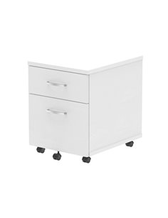 Dynamic Impulse 2 Drawer Mobile Pedestal White I000184
