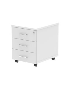 Dynamic Impulse 3 Drawer Mobile Pedestal White I000185
