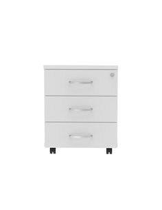 Dynamic Impulse 3 Drawer Mobile Pedestal White I000185 2