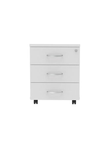 Dynamic Impulse 3 Drawer Mobile Pedestal White I000185