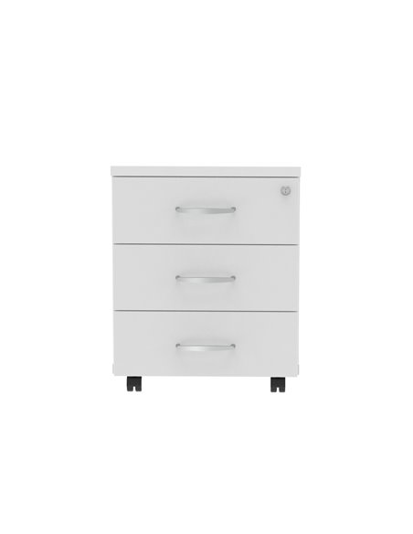 Dynamic Impulse 3 Drawer Mobile Pedestal White I000185 - pic 79377 | FastDaddyshop