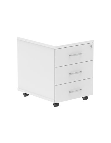 Dynamic Impulse 3 Drawer Mobile Pedestal White I000185