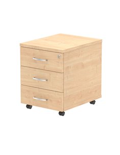 Dynamic Impulse 3 Drawer Mobile Pedestal Maple I000245