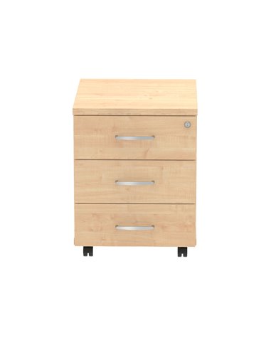 Dynamic Impulse 3 Drawer Mobile Pedestal Maple I000245