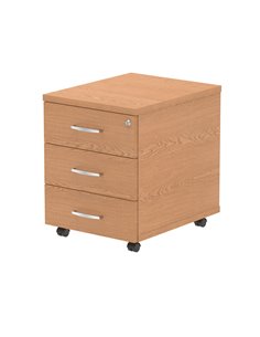 Dynamic Impulse 3 Drawer Mobile Pedestal Oak I000773