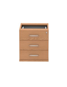 Dynamic Impulse 3 Drawer Fixed Pedestal Oak I001643 2