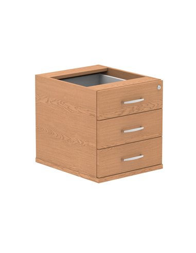 Dynamic Impulse 3 Drawer Fixed Pedestal Oak I001643