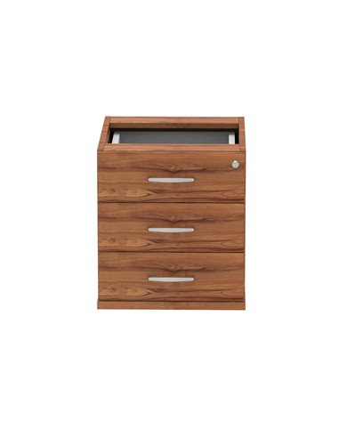 Dynamic Impulse 3 Drawer Fixed Pedestal Walnut I001644