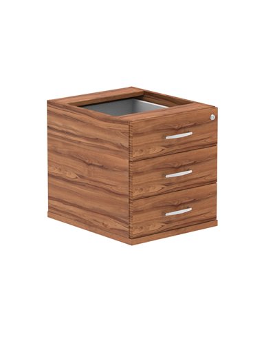 Dynamic Impulse 3 Drawer Fixed Pedestal Walnut I001644