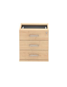 Dynamic Impulse 3 Drawer Fixed Pedestal Maple I001646 2