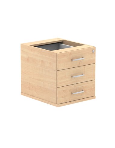 Dynamic Impulse 3 Drawer Fixed Pedestal Maple I001646