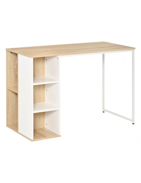 Homcom Computer Desk with Storage Shelves, Oak Tone - pic 7949 | FastDaddyshop