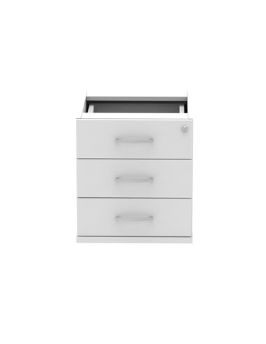 Dynamic Impulse 3 Drawer Fixed Pedestal White I001647