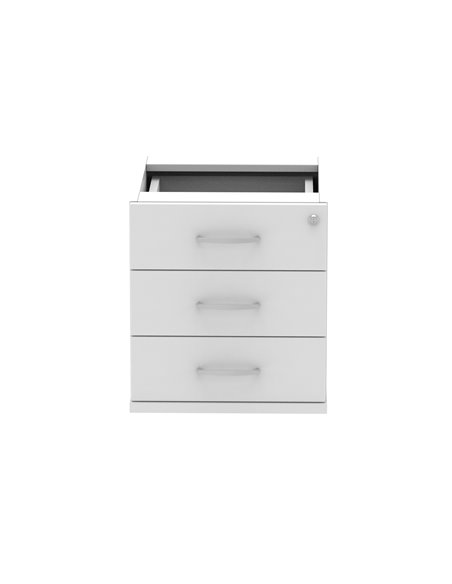 Dynamic Impulse 3 Drawer Fixed Pedestal White I001647 - pic 79490 | FastDaddyshop