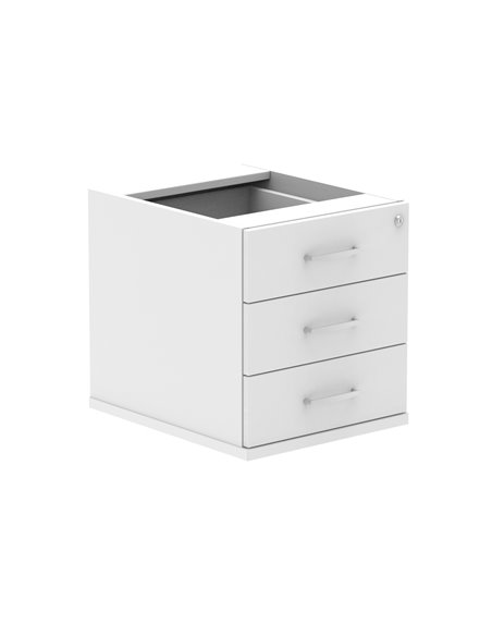 Dynamic Impulse 3 Drawer Fixed Pedestal White I001647 - pic 79491 | FastDaddyshop