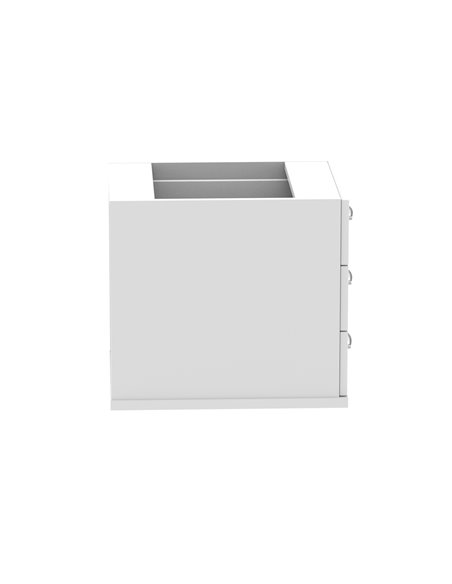 Dynamic Impulse 3 Drawer Fixed Pedestal White I001647 - pic 79492 | FastDaddyshop