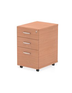 Dynamic Impulse 3 Drawer Under Desk Pedestal Beech I001648