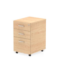 Dynamic Impulse 3 Drawer Under Desk Pedestal Maple I001656