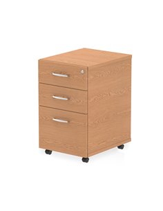 Dynamic Impulse 3 Drawer Under Desk Pedestal Oak I001660