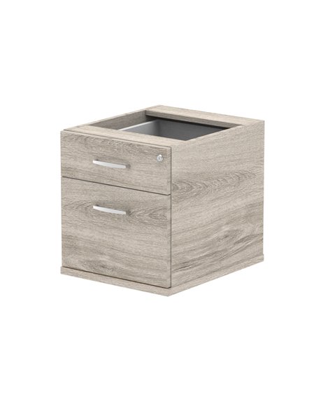 Dynamic Impulse 2 Drawer Fixed Pedestal Grey Oak I003219 - pic 79507 | FastDaddyshop