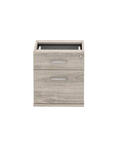 Dynamic Impulse 2 Drawer Fixed Pedestal Grey Oak I003219 2