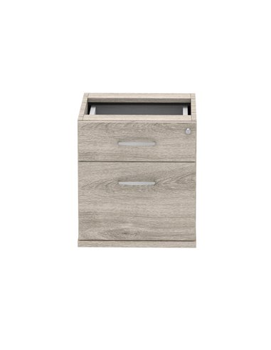 Dynamic Impulse 2 Drawer Fixed Pedestal Grey Oak I003219