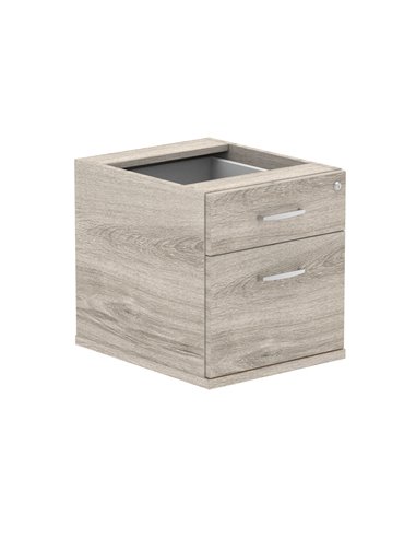 Dynamic Impulse 2 Drawer Fixed Pedestal Grey Oak I003219