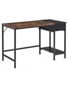 Homcom Computer Desk with CPU Stand and Drawer, Steel Frame
