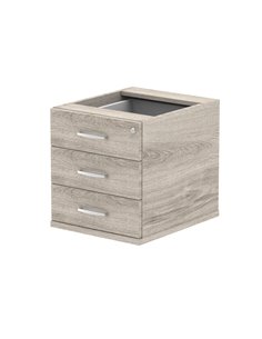 Dynamic Impulse 3 Drawer Fixed Pedestal Grey Oak I003220