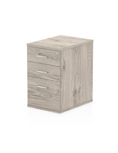 Dynamic Impulse 600mm Deep Desk High Pedestal Grey Oak I003221