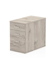 Dynamic Impulse 800mm Deep Desk High Pedestal Grey Oak I003222