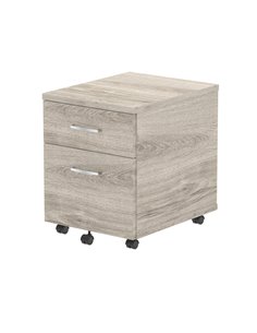 Dynamic Impulse 2 Drawer Mobile Pedestal Grey Oak I003223