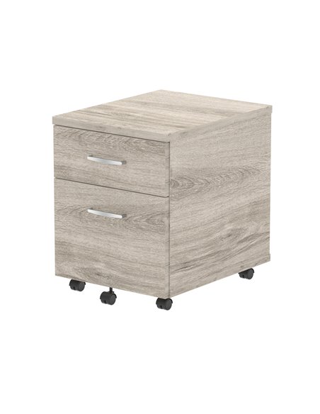 Dynamic Impulse 2 Drawer Mobile Pedestal Grey Oak I003223 - pic 79525 | FastDaddyshop