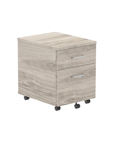 Dynamic Impulse 2 Drawer Mobile Pedestal Grey Oak I003223