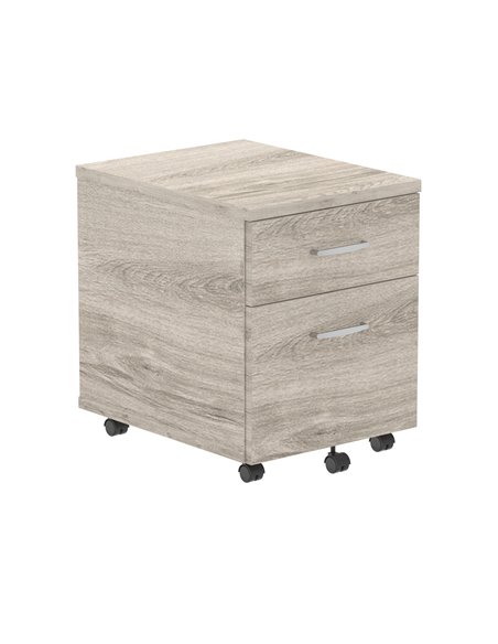 Dynamic Impulse 2 Drawer Mobile Pedestal Grey Oak I003223 - pic 79527 | FastDaddyshop