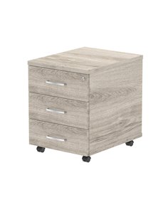 Dynamic Impulse 3 Drawer Mobile Pedestal Grey Oak I003224
