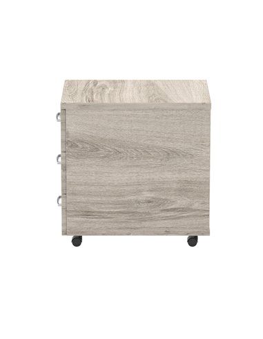 Dynamic Impulse 3 Drawer Mobile Pedestal Grey Oak I003224