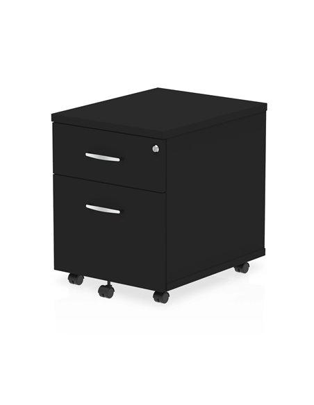 Dynamic Impulse 2 Drawer Mobile Pedestal Black I004298 - pic 79543 | FastDaddyshop