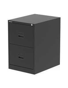 Dynamic Qube by Bisley 2 Drawer Filing Cabinet Black BS0003